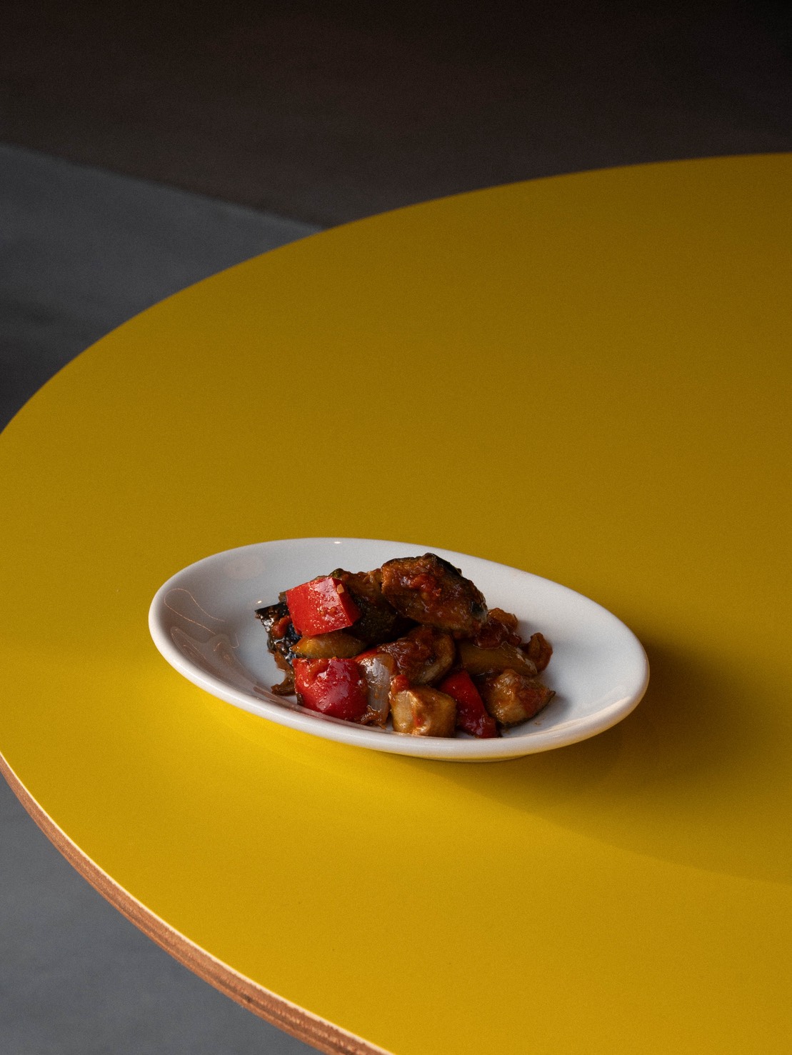 Bello Vero's caponata — eggplant, red pepper, onion and tomato simmered Sicilian-style with wine vinegar and sugar