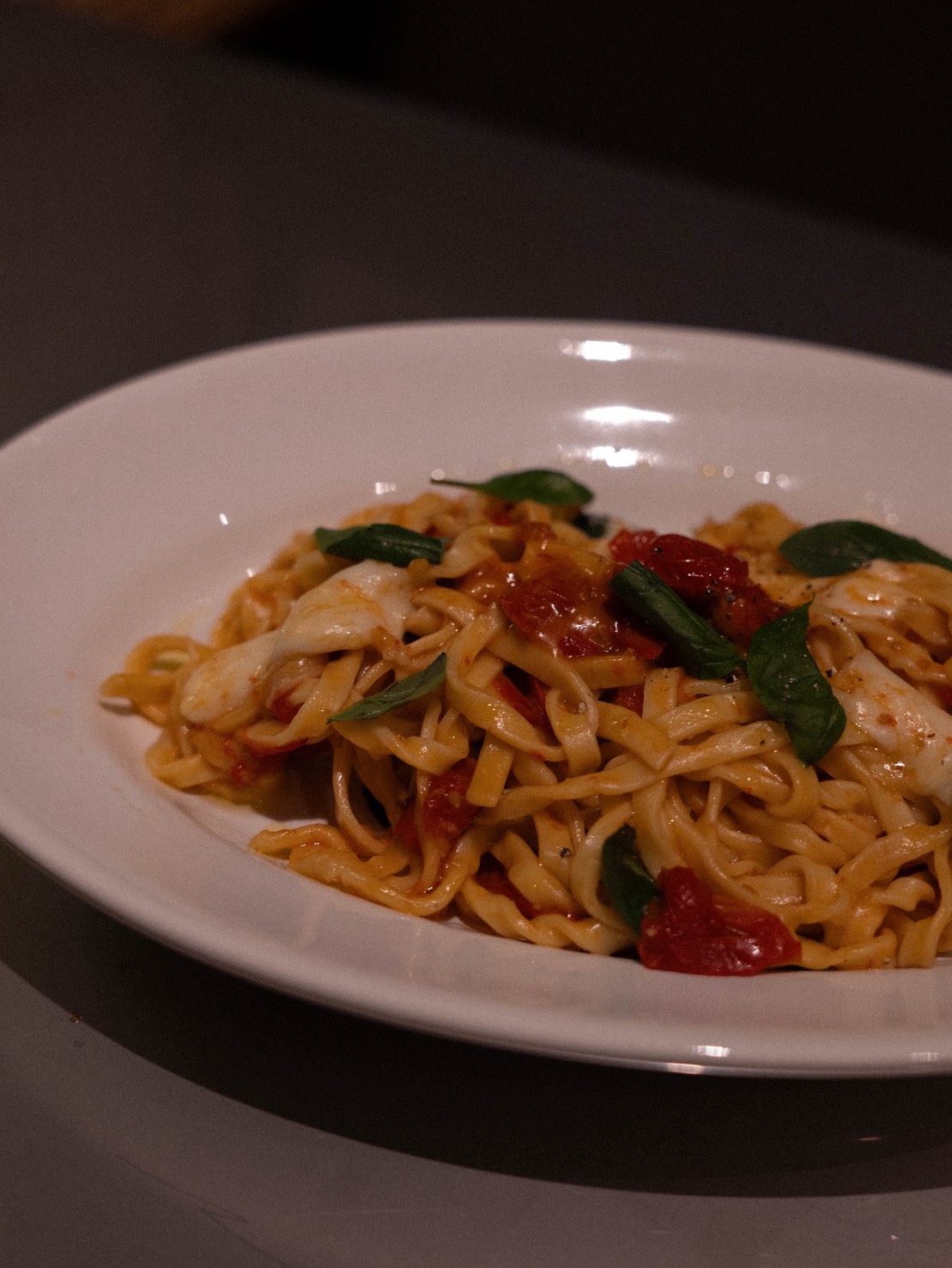 Bello Vero's Dried Tomato alla Sorrentina pasta, tagliolini with mozzarella and basil